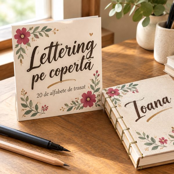 Lettering pe copertă: 20 de alfabete
