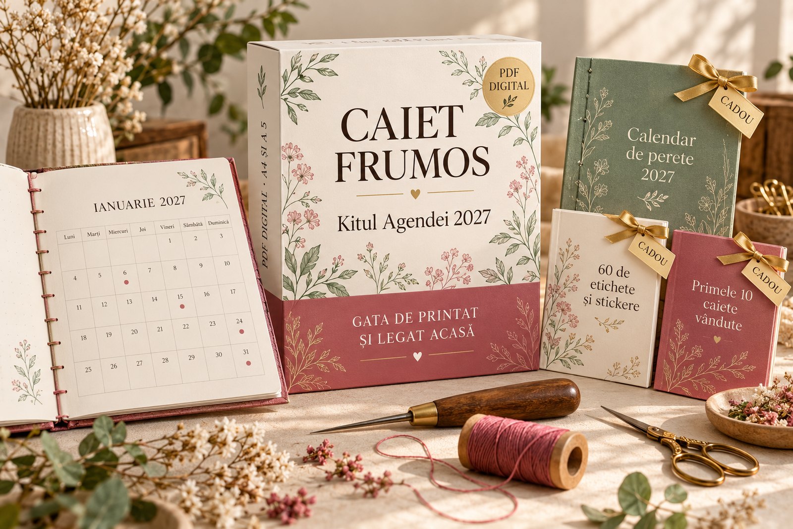Caiet Frumos – Kitul Agendei 2027 în PDF și 3 cadouri